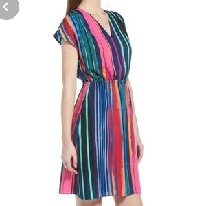 Halogen multi color striped dress